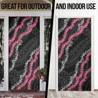Guam Bougainvillea Lei Door Cover Chamorro Tribal Pattern LT9 - Polynesian Pride