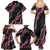 Guam Bougainvillea Lei Family Matching Summer Maxi Dress and Hawaiian Shirt Chamorro Tribal Pattern