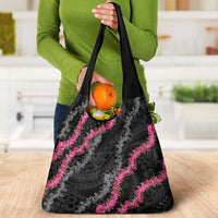 Guam Bougainvillea Lei Grocery Bag Chamorro Tribal Pattern LT9 - Polynesian Pride