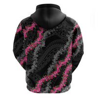 Guam Bougainvillea Lei Hoodie Chamorro Tribal Pattern LT9 - Polynesian Pride