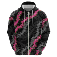 Guam Bougainvillea Lei Hoodie Chamorro Tribal Pattern LT9 - Polynesian Pride