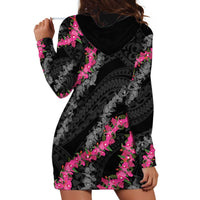 Guam Bougainvillea Lei Hoodie Dress Chamorro Tribal Pattern LT9 - Polynesian Pride