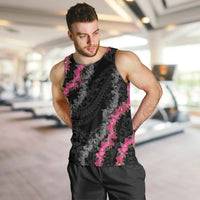 Guam Bougainvillea Lei Men Tank Top Chamorro Tribal Pattern LT9 Black - Polynesian Pride