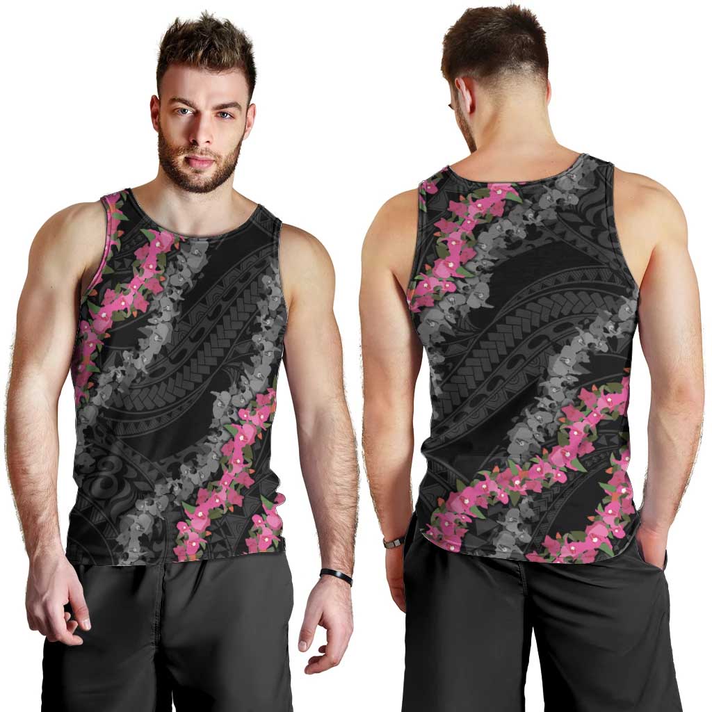 Guam Bougainvillea Lei Men Tank Top Chamorro Tribal Pattern LT9 - Polynesian Pride