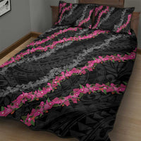 Guam Bougainvillea Lei Quilt Bed Set Chamorro Tribal Pattern LT9 - Polynesian Pride