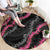 Guam Bougainvillea Lei Round Carpet Chamorro Tribal Pattern