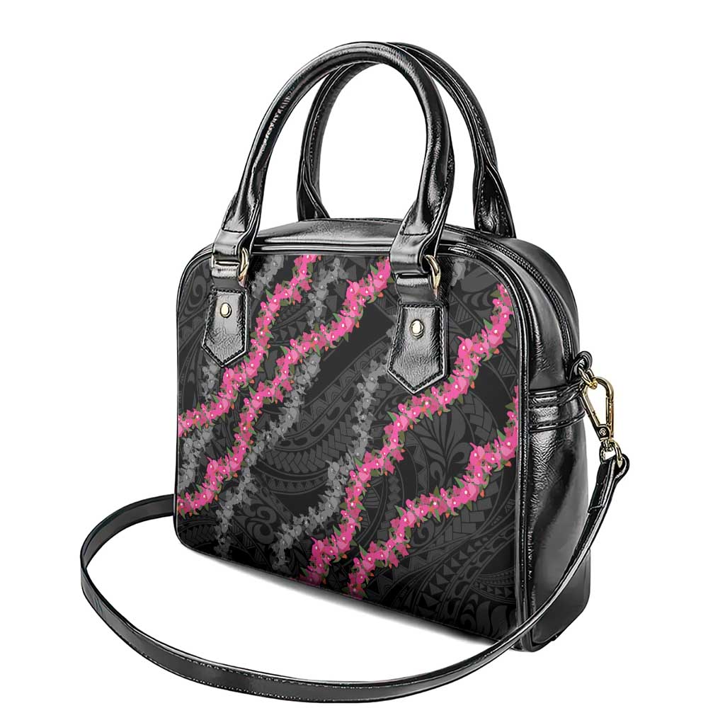 Guam Bougainvillea Lei Shoulder Handbag Chamorro Tribal Pattern LT9 - Polynesian Pride