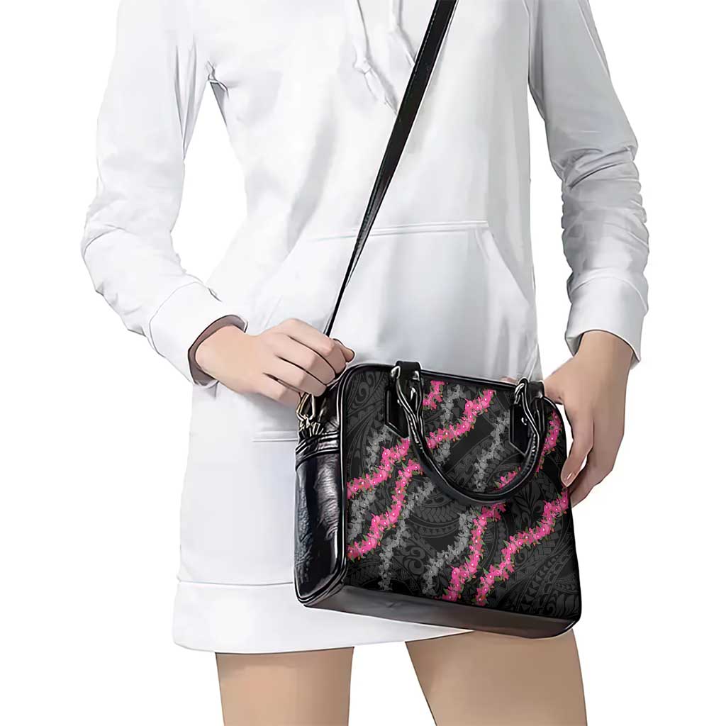Guam Bougainvillea Lei Shoulder Handbag Chamorro Tribal Pattern LT9 - Polynesian Pride