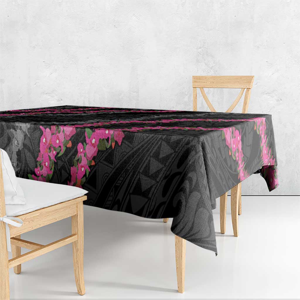 Guam Bougainvillea Lei Tablecloth Chamorro Tribal Pattern LT9 - Polynesian Pride