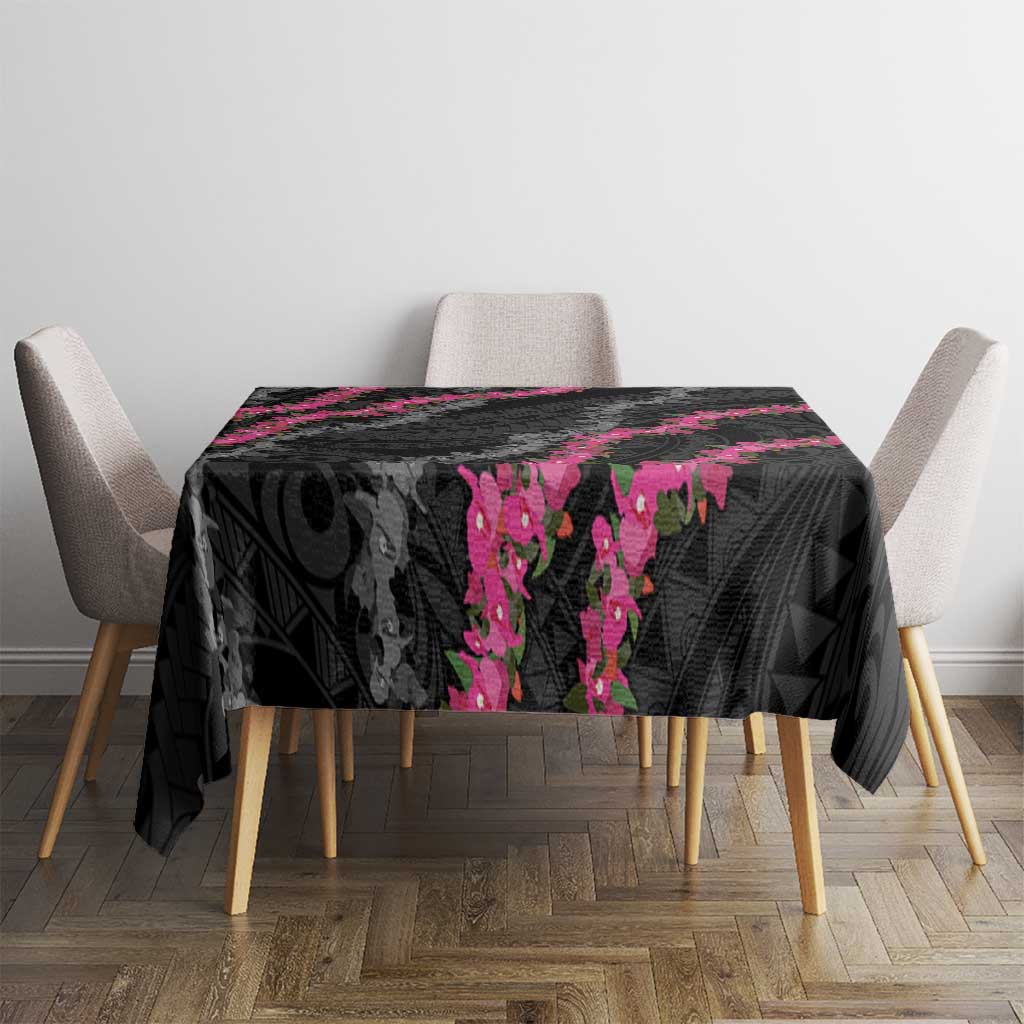 Guam Bougainvillea Lei Tablecloth Chamorro Tribal Pattern LT9 - Polynesian Pride