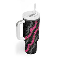 Guam Bougainvillea Lei Tumbler With Handle Chamorro Tribal Pattern LT9 - Polynesian Pride
