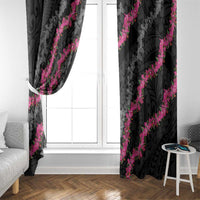 Guam Bougainvillea Lei Window Curtain Chamorro Tribal Pattern LT9 - Polynesian Pride