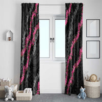 Guam Bougainvillea Lei Window Curtain Chamorro Tribal Pattern LT9 - Polynesian Pride