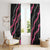 Guam Bougainvillea Lei Window Curtain Chamorro Tribal Pattern