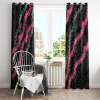 Guam Bougainvillea Lei Window Curtain Chamorro Tribal Pattern LT9 - Polynesian Pride