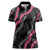 Guam Bougainvillea Lei Women Polo Shirt Chamorro Tribal Pattern