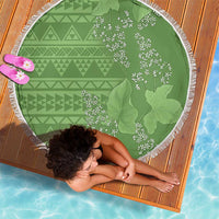 Hawaii Molokai Island Kukui Nut Flowers Beach Blanket Tribal Kakau Pattern LT9 - Polynesian Pride