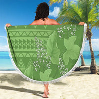 Hawaii Molokai Island Kukui Nut Flowers Beach Blanket Tribal Kakau Pattern LT9 - Polynesian Pride