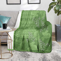 Hawaii Molokai Island Kukui Nut Flowers Blanket Tribal Kakau Pattern LT9 - Polynesian Pride