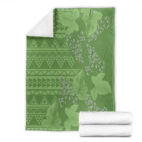Hawaii Molokai Island Kukui Nut Flowers Blanket Tribal Kakau Pattern LT9 - Polynesian Pride