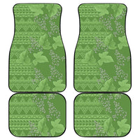 Hawaii Molokai Island Kukui Nut Flowers Car Mats Tribal Kakau Pattern LT9 - Polynesian Pride