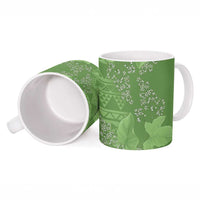 Hawaii Molokai Island Kukui Nut Flowers Ceramic Mug Tribal Kakau Pattern LT9 - Polynesian Pride