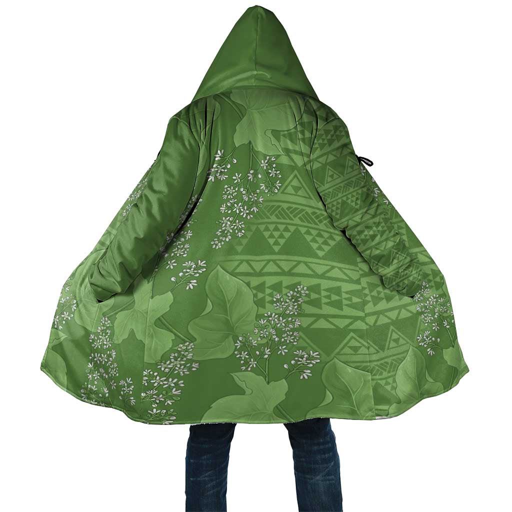 Hawaii Molokai Island Kukui Nut Flowers Cloak Tribal Kakau Pattern LT9 Unisex Green - Polynesian Pride