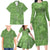 Hawaii Molokai Island Kukui Nut Flowers Family Matching Long Sleeve Bodycon Dress and Hawaiian Shirt Tribal Kakau Pattern