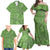 Hawaii Molokai Island Kukui Nut Flowers Family Matching Off Shoulder Maxi Dress and Hawaiian Shirt Tribal Kakau Pattern