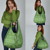 Hawaii Molokai Island Kukui Nut Flowers Grocery Bag Tribal Kakau Pattern LT9 - Polynesian Pride