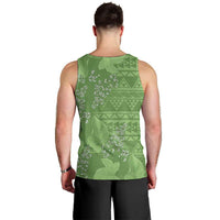 Hawaii Molokai Island Kukui Nut Flowers Men Tank Top Tribal Kakau Pattern LT9 - Polynesian Pride