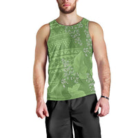 Hawaii Molokai Island Kukui Nut Flowers Men Tank Top Tribal Kakau Pattern LT9 - Polynesian Pride