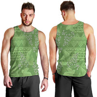 Hawaii Molokai Island Kukui Nut Flowers Men Tank Top Tribal Kakau Pattern LT9 - Polynesian Pride