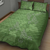Hawaii Molokai Island Kukui Nut Flowers Quilt Bed Set Tribal Kakau Pattern LT9 - Polynesian Pride