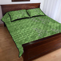 Hawaii Molokai Island Kukui Nut Flowers Quilt Bed Set Tribal Kakau Pattern LT9 - Polynesian Pride