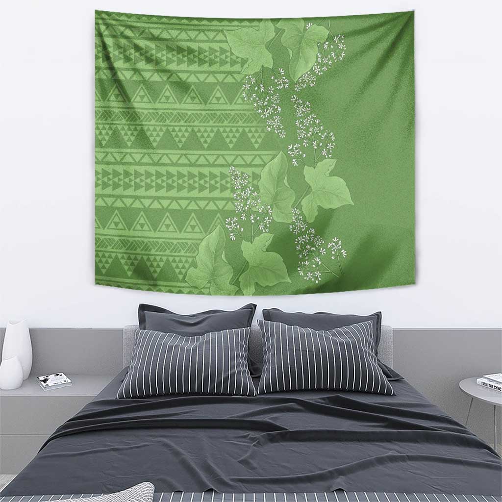 Hawaii Molokai Island Kukui Nut Flowers Tapestry Tribal Kakau Pattern LT9 - Polynesian Pride