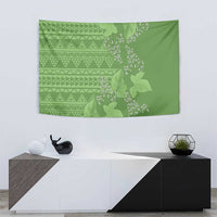 Hawaii Molokai Island Kukui Nut Flowers Tapestry Tribal Kakau Pattern LT9 - Polynesian Pride