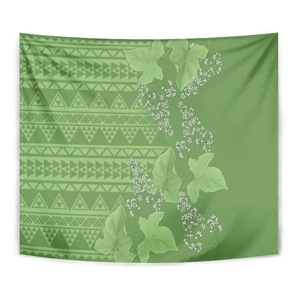 Hawaii Molokai Island Kukui Nut Flowers Tapestry Tribal Kakau Pattern LT9 - Polynesian Pride