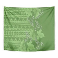 Hawaii Molokai Island Kukui Nut Flowers Tapestry Tribal Kakau Pattern LT9 - Polynesian Pride