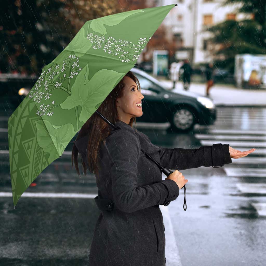 Hawaii Molokai Island Kukui Nut Flowers Umbrella Tribal Kakau Pattern LT9 - Polynesian Pride