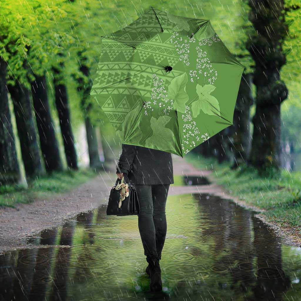 Hawaii Molokai Island Kukui Nut Flowers Umbrella Tribal Kakau Pattern LT9 - Polynesian Pride
