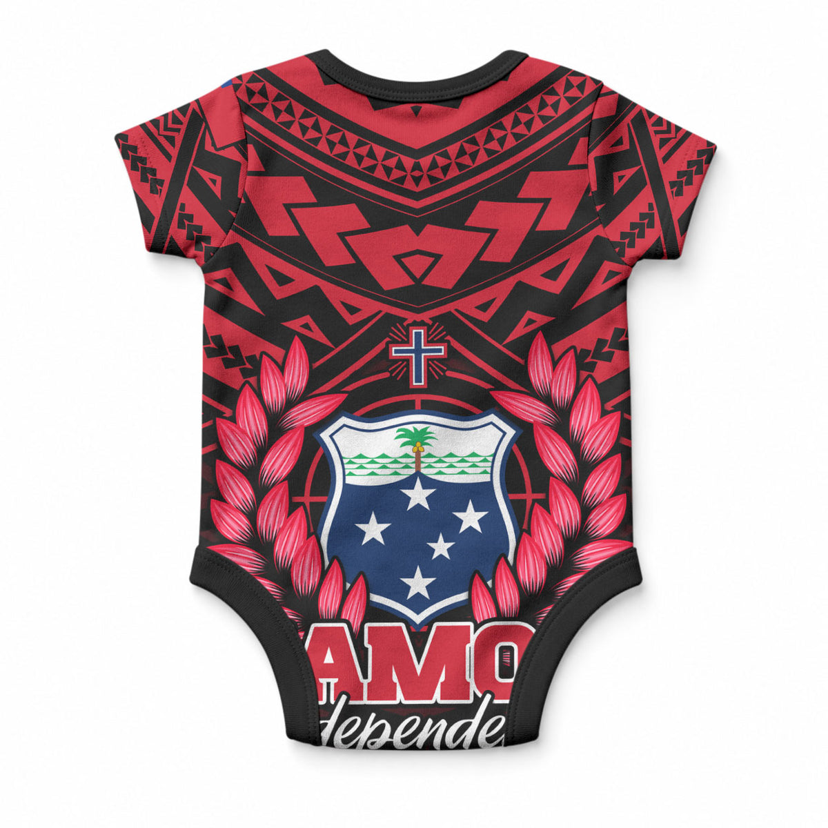 Samoa Independence Day Baby Onesie Ulafa Polynesian Unique Red No1 LT9 - Polynesian Pride