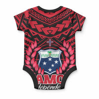 Samoa Independence Day Baby Onesie Ulafa Polynesian Unique Red No1 LT9 - Polynesian Pride