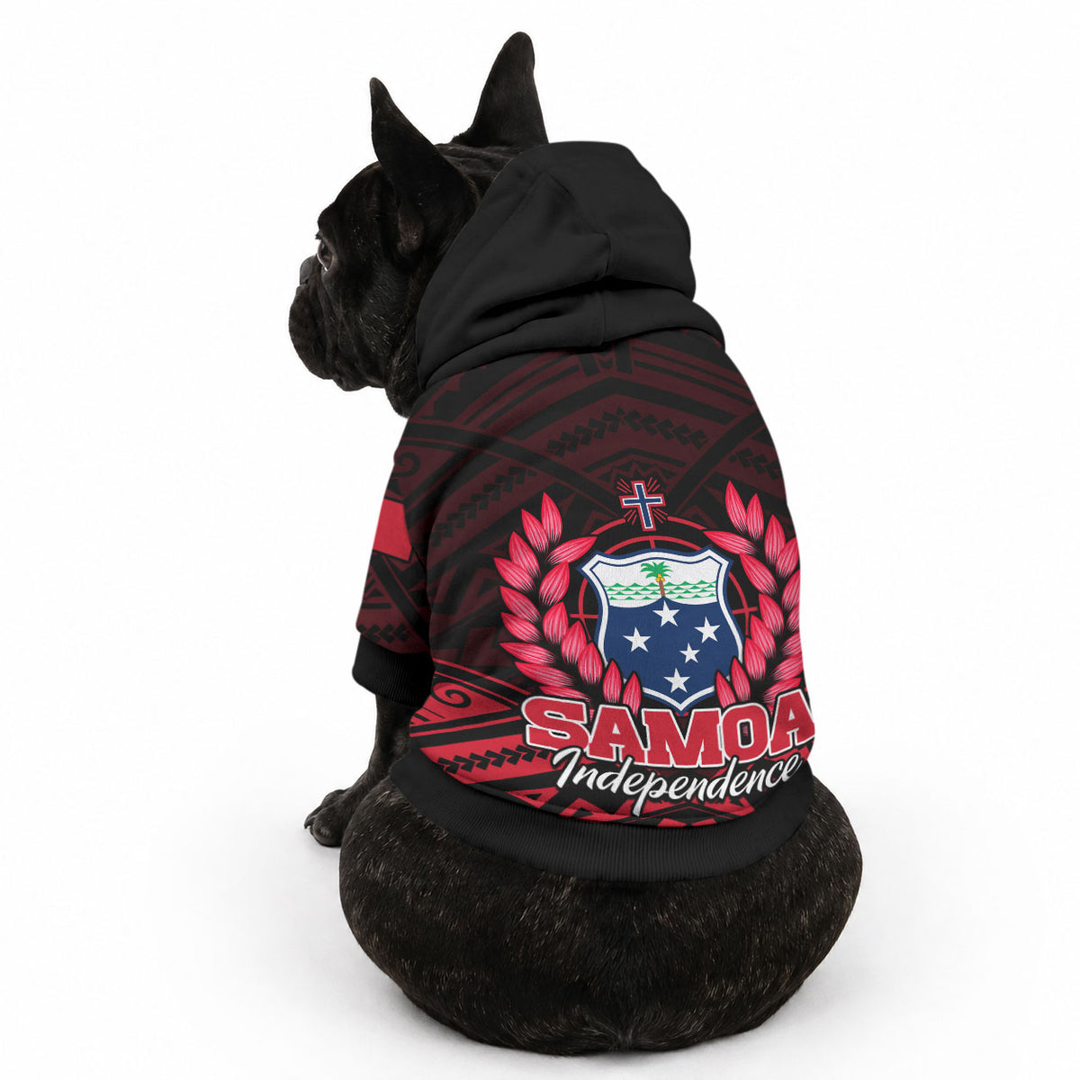 Samoa Independence Day Pet Hoodie Ulafa Polynesian Unique Red No2 LT9 - Polynesian Pride