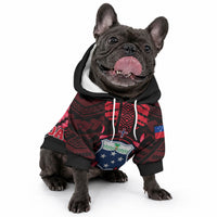 Samoa Independence Day Pet Hoodie Ulafa Polynesian Unique Red No3 LT9 - Polynesian Pride
