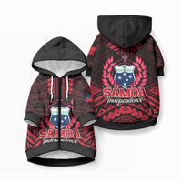 Samoa Independence Day Pet Hoodie Ulafa Polynesian Unique Red No3 LT9 Zip-up Red - Polynesian Pride