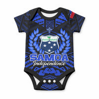 Samoa Independence Day Baby Onesie Ulafa Polynesian Unique Blue No3 LT9 Blue - Polynesian Pride