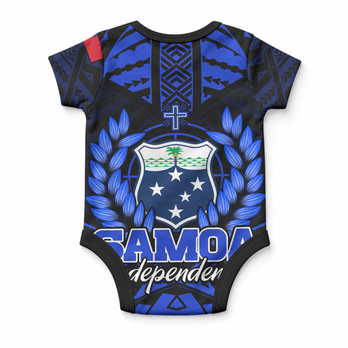Samoa Independence Day Baby Onesie Ulafa Polynesian Unique Blue No3 LT9 - Polynesian Pride