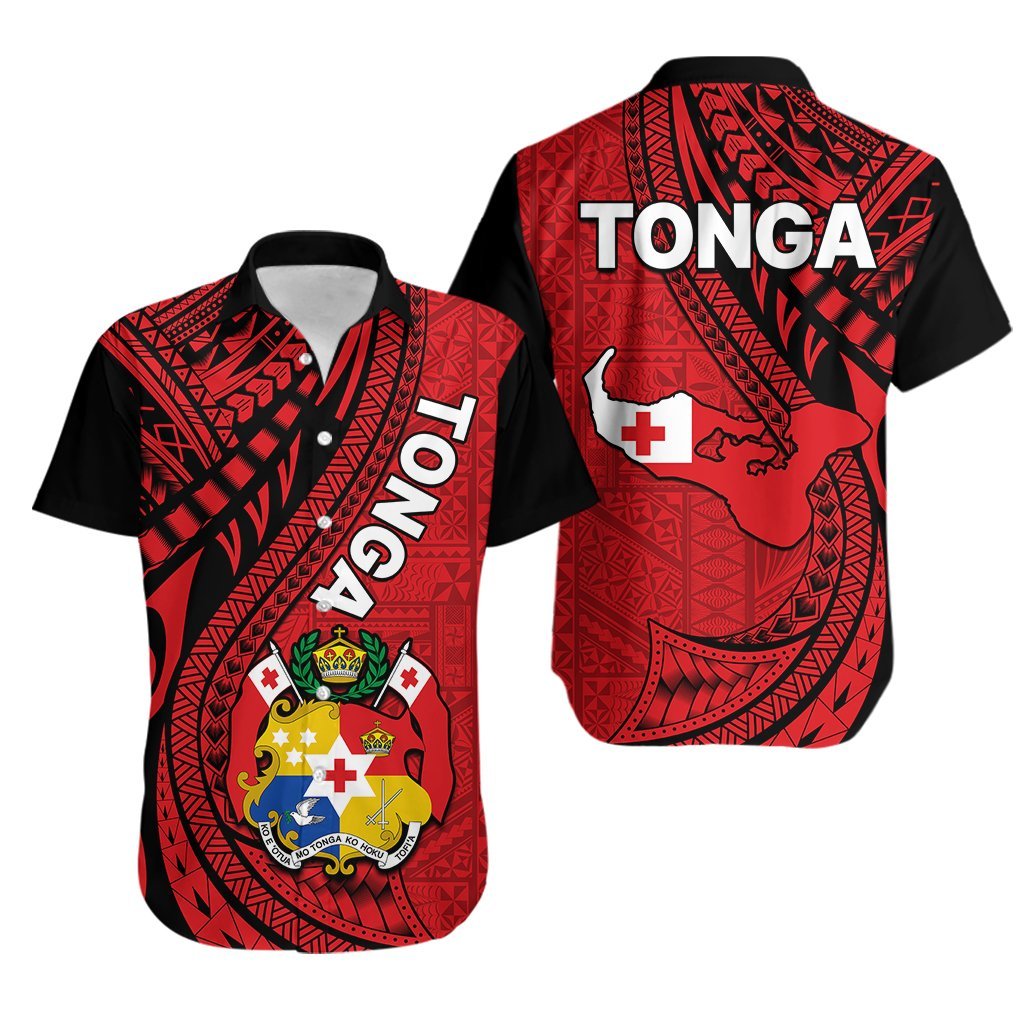 Polynesian Tonga Hawaiian Shirt Tribal Pattern Unique Version LT9 Red - Polynesian Pride