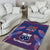 Custom Samoa 1962 Independence Day Custom Area Rug Manuia le Aso Tuto'atasi Ula Nifo Blue Art